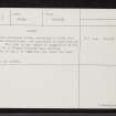 Camore Wood, NH78NE 1, Ordnance Survey index card, page number 2, Verso