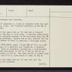 Camore Wood, NH78NE 2, Ordnance Survey index card, Verso