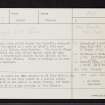 Cyderhall, NH78NE 8, Ordnance Survey index card, page number 1, Recto