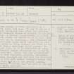 Skibo Castle, NH78NW 13, Ordnance Survey index card, page number 1, Recto