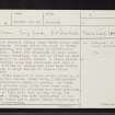 Cuthill Links, NH78NW 14, Ordnance Survey index card, page number 1, Recto