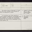 Morangie, NH78SE 8, Ordnance Survey index card, Recto