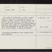 Tain, NH78SE 10, Ordnance Survey index card, Recto