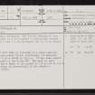 Morangie, NH78SE 13, Ordnance Survey index card, page number 1, Recto