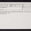 Tain, Arthurville, NH78SE 38, Ordnance Survey index card, Recto