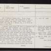 Torran Dubh, NH78SW 1, Ordnance Survey index card, page number 1, Recto