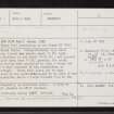 Red Burn, Cairn, NH78SW 5, Ordnance Survey index card, Recto