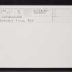 Cambusmore, NH79NE 11, Ordnance Survey index card, Recto