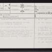 Cambusmore, NH79NE 14, Ordnance Survey index card, page number 1, Recto