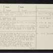 Silver Rock, NH79NE 28, Ordnance Survey index card, page number 1, Recto
