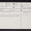 Baddan, NH79NE 32, Ordnance Survey index card, page number 1, Recto