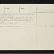 Torboll, NH79NW 13, Ordnance Survey index card, page number 2, Verso