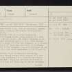 Brae, NH79NW 19, Ordnance Survey index card, page number 1, Recto