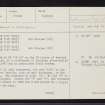 Leathad Leanaich, NH79SW 6, Ordnance Survey index card, page number 1, Recto