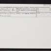 Rothiemurchus, James Martineau Memorial, NH80NE 13, Ordnance Survey index card, Recto