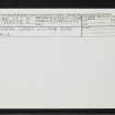 General Wade's Military Road, NH82NW 17, Ordnance Survey index card, Recto