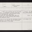 Inverladnin House, NH82SE 1, Ordnance Survey index card, Recto