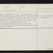 Little Urchany, NH84NE 1, Ordnance Survey index card, page number 2, Verso