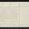 Dun Evan, NH84NW 5, Ordnance Survey index card, page number 2, Verso