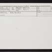 Balblair, NH85NE 8, Ordnance Survey index card, Recto