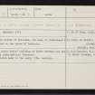Balblair, NH85NE 8, Ordnance Survey index card, Recto