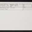 Achareidh, NH85NE 13, Ordnance Survey index card, Recto