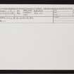 Nairn, Mill Of Invernairn, NH85NE 18, Ordnance Survey index card, Recto