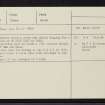 Nairn, Tradespark, NH85NE 33, Ordnance Survey index card, Recto