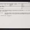 Nairn, NH85NE 49, Ordnance Survey index card, Recto