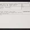 Househill, NH85NE 53, Ordnance Survey index card, Recto