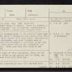 Balnagowan Wood, NH85NW 4, Ordnance Survey index card, page number 1, Recto
