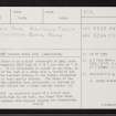 Kebbuck Stone, NH85NW 5, Ordnance Survey index card, page number 1, Recto