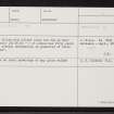 Ardersier Parish, NH85NW 12, Ordnance Survey index card, Recto