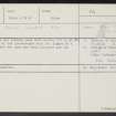 Rait Castle, Burial-Ground, NH85SE 4, Ordnance Survey index card, Recto