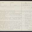 Rait Castle, NH85SE 10, Ordnance Survey index card, page number 1, Recto
