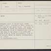 Hangman's Hill', Kinchyle, NH85SE 11, Ordnance Survey index card, Recto
