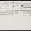 Brackla House, NH85SE 24, Ordnance Survey index card, page number 1, Recto