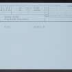 Meikle Geddes, NH85SE 27, Ordnance Survey index card, Recto