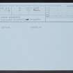 Little Kildrummie, NH85SE 31, Ordnance Survey index card, Recto