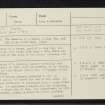 Loch Of The Clans, NH85SW 1, Ordnance Survey index card, page number 1, Recto