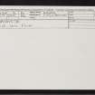 Nairnside, NH85SW 3, Ordnance Survey index card, Recto