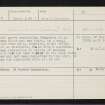 Nairnside, NH85SW 3, Ordnance Survey index card, Recto