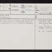 Balblair, NH85SW 13, Ordnance Survey index card, page number 1, Recto