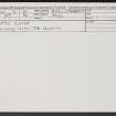 North Sutor, NH86NW 2, Ordnance Survey index card, Recto