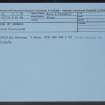 Hilton Of Cadboll, 'Cadboll Stone', NH87NE 7, Ordnance Survey index card, Recto