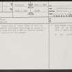 Cadboll, NH87NE 12, Ordnance Survey index card, page number 1, Recto