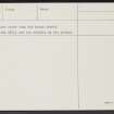 Nigg, Bishop's House, NH87SW 9, Ordnance Survey index card, page number 2, Recto
