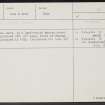 Fendom Sands, NH88SW 2, Ordnance Survey index card, Recto