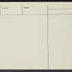 Culmaily, NH89NW 3, Ordnance Survey index card, Recto