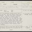 Dornoch, Embo Street, NH89SW 1, Ordnance Survey index card, page number 1, Recto